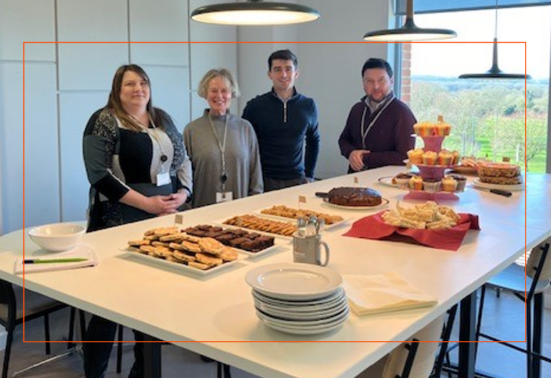 Charity bake sale at Hartnell Taylor Cook