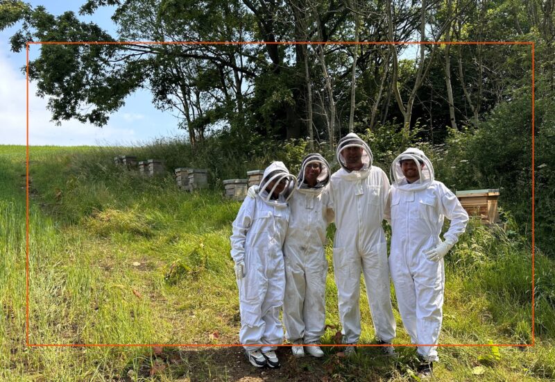 Hartnell Taylor Cook visit to our beehives