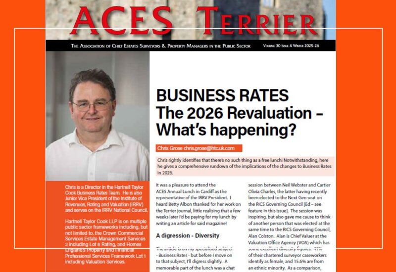 Chris Grose writes for Aces Terrier about business rates Hartnell Taylor Cook Jan 2026
