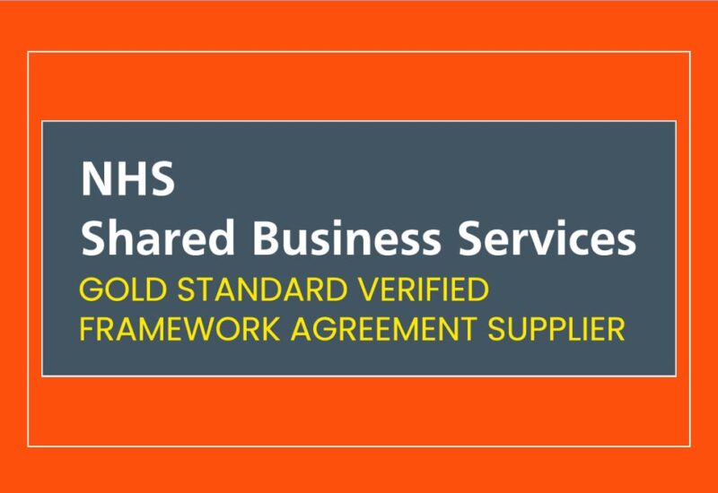 HTC Gold Standard supplier badge, NHS SBS framework